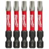 Milwaukee 48-32-4687 SHOCKWAVE Impact T30 x 2" TORX Bits 5-Pack