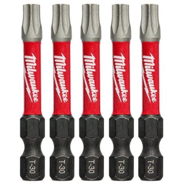 Milwaukee 48-32-4687 SHOCKWAVE Impact T30 x 2" TORX Bits 5-Pack