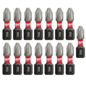 Milwaukee 48-32-5003 SHOCKWAVE Impact PH2 x 1" Phillips Bit 15-Pack