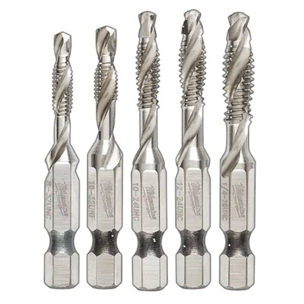 Milwaukee 48-89-4874 SHOCKWAVE Impact 5-Piece SAE Drill Tap Set