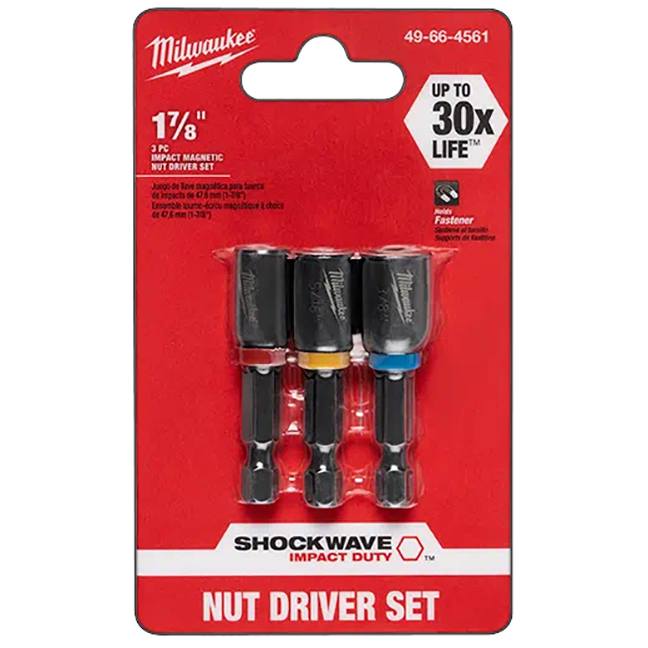 Milwaukee 49664561 Shockwave™ 17/8" Nut Driver Set 3pc