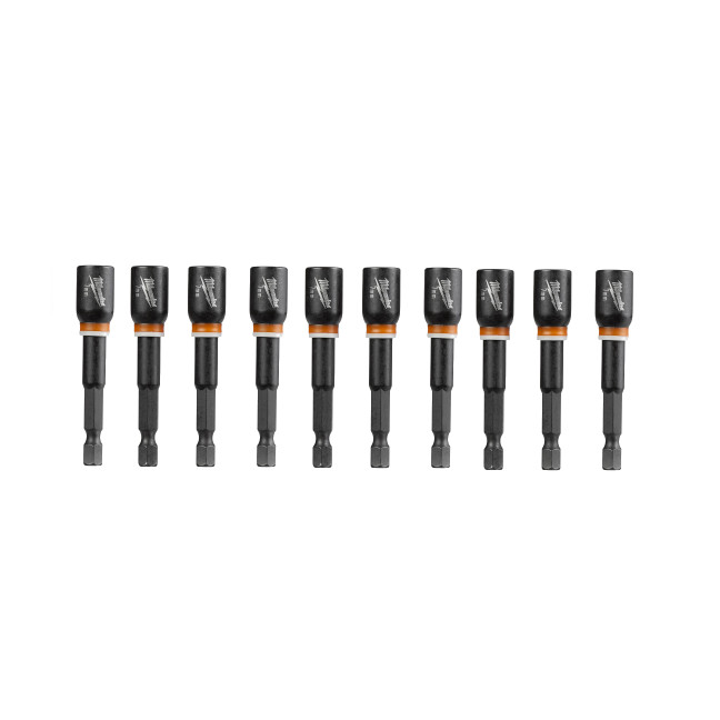 Milwaukee 49-66-4607 SHOCKWAVE Impact 7mm x 2-9/16" Magnetic Nut Driver 10-Pack