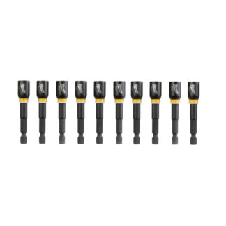 Milwaukee 49-66-4608 SHOCKWAVE Impact 8mm x 2-9/16" Magnetic Nut Driver 10-Pack