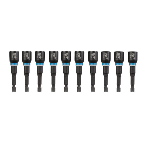 Milwaukee 49-66-4610 SHOCKWAVE Impact 10mm x 2-9/16" Magnetic Nut Driver 10-Pack