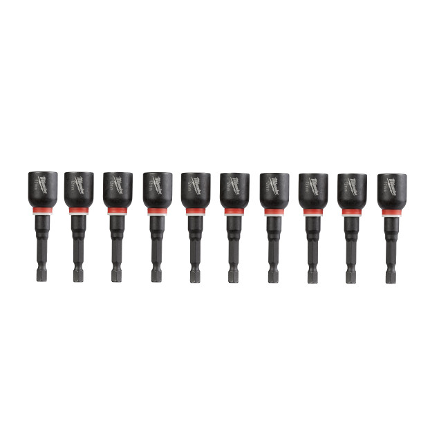 Milwaukee 49-66-4612 SHOCKWAVE Impact 12mm x 2-9/16" Magnetic Nut Driver 10-Pack