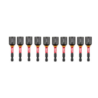 Milwaukee 49-66-4613 SHOCKWAVE Impact 13mm x 2-9/16" Magnetic Nut Driver 10-Pack