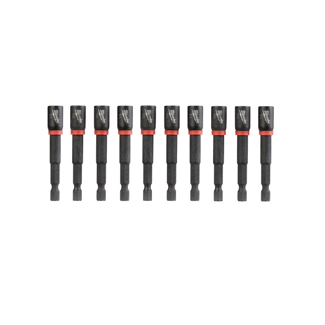 Milwaukee 49-66-4732 SHOCKWAVE Impact 1/4" x 2-9/16" Magnetic Nut Driver 10-Pack