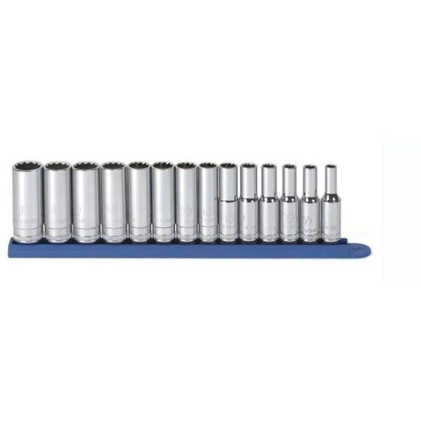 GearWrench 80562 3/8" Drive 12-Point Deep Metric Socket Set 14-Piece