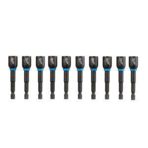 Milwaukee 49-66-4735 SHOCKWAVE Impact 3/8" x 2-9/16" Magnetic Nut Driver 10-Pack