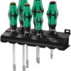 Wera 007680 Kraftform Plus 334 SK 6 Screwdriver Set Wera 007680 334 SK/6 Kraftform Plus Slotted and Phillips Screwdriver Set 6-Piece