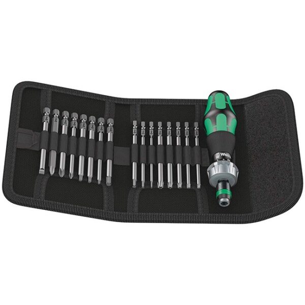 Wera 051041 Kraftform Compact 60 RA Imperial Wera 051041 Kraftform Kompakt 60 RA Imperial Ratcheting Screwdriver & Driver Bit Set 17-Piece