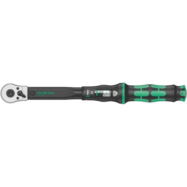 Wera 075611 Click Torque B 2 Adjustable Torque Wrench 3/8" Drive 20 to 100 Nm