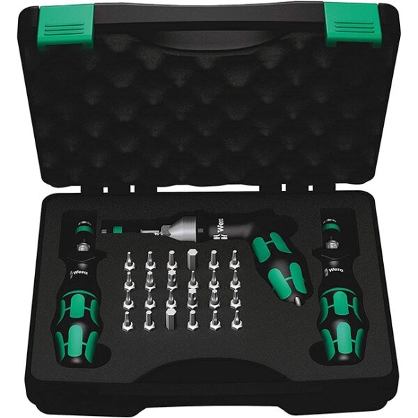 Wera 350451 7445/46/47 Torque Screwdriver Set 2.5 to 55 in-lbs 27-Piece