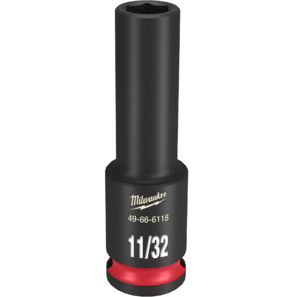 Milwaukee 49-66-6118 SHOCKWAVE™ Impact Duty 3/8" Drive 11/32" Deep 6 Point SAE Socket