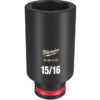Milwaukee 49-66-6128 SHOCKWAVE™ Impact Duty 3/8" Drive 15/16" Deep 6 Point SAE Socket Milwaukee 49-66-6128 SHOCKWAVE™ Impact Duty 3/8" Drive 15/16" Deep 6 Point SAE Socket