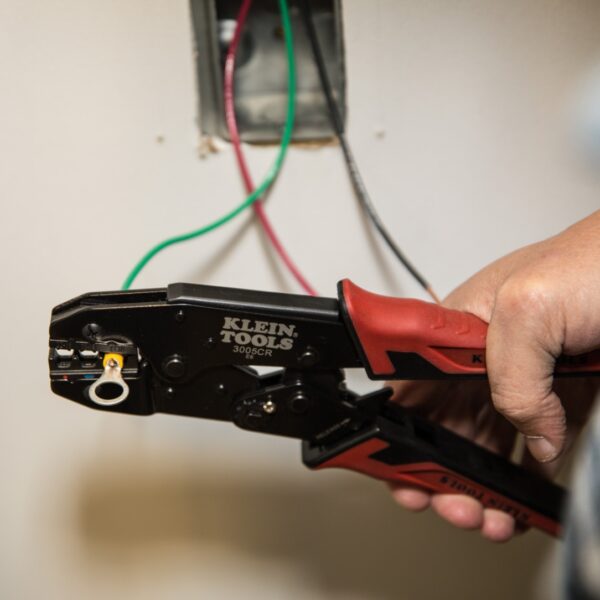 Klein 3005CR Ratcheting Crimper 10-22 AWG Insulated Terminals