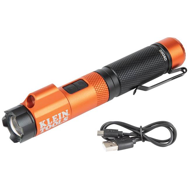 Klein 56040 Rechargeable LED Focus Flashlight with Laser