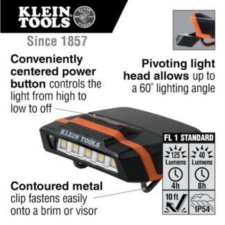 Klein 56402 Cap Visor LED Light 125 Lumens