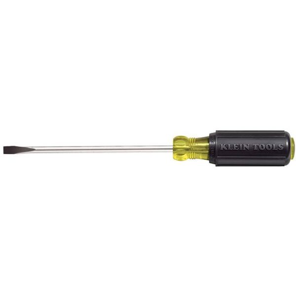 Klein 605-6 1/4" Cabinet Tip Heavy Duty Screwdriver with Comfort-Grip and 6" Shank