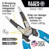Klein K12065CR KLEIN-KURVE Heavy-Duty Wire Stripper / Cutter / Crimper Multi-Tool
