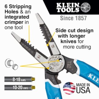 Klein K12065CR KLEIN-KURVE Heavy-Duty Wire Stripper Cutter Crimper Multi-Tool (1)