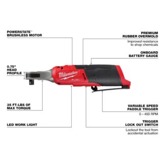 Milwaukee 2567-20 M12 FUEL 3/8" High Speed Ratchet - Tool Only