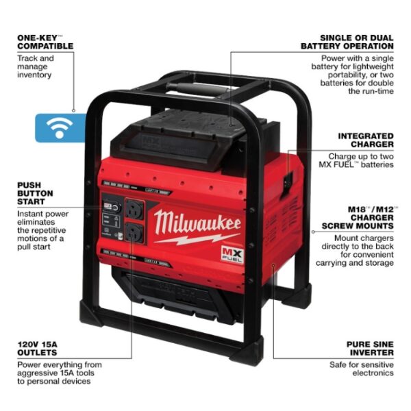 Milwaukee MXF002-2XC MX FUEL CARRY-ON 3600W/1800W Power Supply