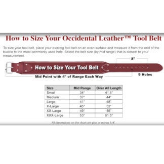 Occidental Leather 9515 Adjust-to-Fit™ OxyLight™ Framer Tool Belt