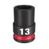 Milwaukee 49-66-6137 SHOCKWAVE™ Impact Duty 3/8"Drive 13MM Standard 6 Point Socket Milwaukee 49-66-6137 SHOCKWAVE™ Impact Duty 3/8"Drive 13MM Standard 6 Point Socket