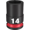 Milwaukee 49-66-6138 SHOCKWAVE™ Impact Duty 3/8" Drive 14MM Standard 6 Point Socket Milwaukee 49-66-6138 SHOCKWAVE™ Impact Duty 3/8" Drive 14MM Standard 6 Point Socket