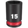 Milwaukee 49-66-6139 SHOCKWAVE™ Impact Duty 3/8" Drive 15MM Standard 6 Point Socket Milwaukee 49-66-6139 SHOCKWAVE™ Impact Duty 3/8" Drive 15MM Standard 6 Point Socket