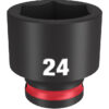 Milwaukee 49-66-6147 SHOCKWAVE™ Impact Duty 3/8" Drive 24MM Standard 6 Point Socket Milwaukee 49-66-6147 SHOCKWAVE™ Impact Duty 3/8" Drive 24MM Standard 6 Point Socket