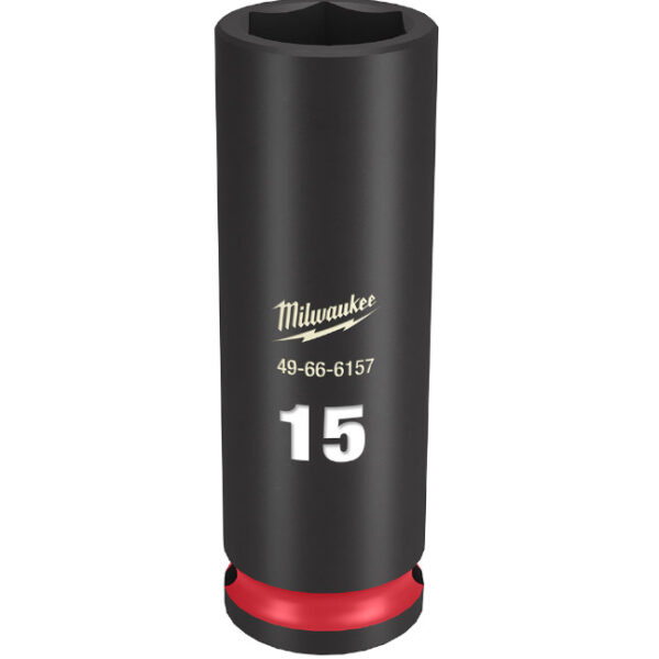 Milwaukee 49-66-6157 SHOCKWAVE™ Impact Duty 3/8" Drive 15MM Deep 6 Point Socket