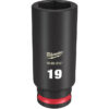 Milwaukee 49-66-6161 SHOCKWAVE™ Impact Duty 3/8" Drive 19MM Deep 6 Point Socket Milwaukee 49-66-6161 SHOCKWAVE™ Impact Duty 3/8" Drive 19MM Deep 6 Point Socket
