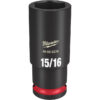 Milwaukee 49-66-6229 SHOCKWAVE™ Impact Duty 1/2" Drive 15/16" Deep 6 Point Socket