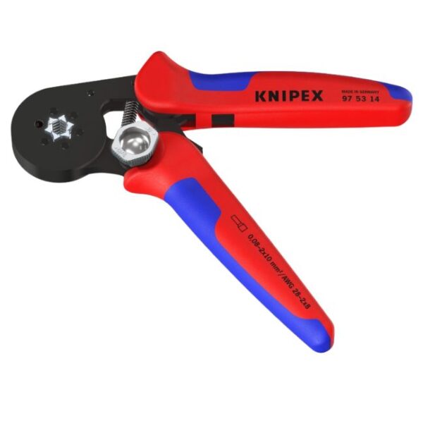 Knipex 975314 7-1/4" (180mm) Self-Adjusting Crimping Pliers for Wire Ferrules with Lateral Loading Knipex 975314 7-1/4" (180mm) Self-Adjusting Crimping Pliers for Wire Ferrules with Lateral Loading