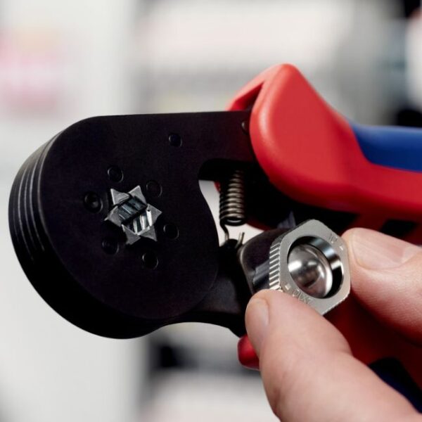 Knipex 975314 7-1/4" (180mm) Self-Adjusting Crimping Pliers for Wire Ferrules with Lateral Loading Knipex 975314 7-1/4" (180mm) Self-Adjusting Crimping Pliers for Wire Ferrules with Lateral Loading