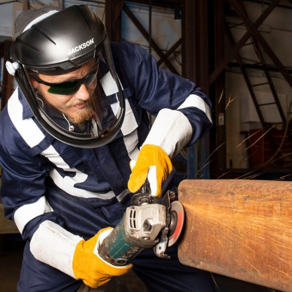 Jackson 14200 MAXVIEW 370 Speed Dial Premium Ratcheting Face Shield - Uncoated