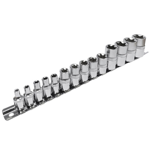 Jet 601810 SS314TS 1/4", 3/8", 1/2" Drive E Torx Socket Set 14-Piece
