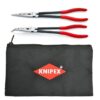 Knipex 9K0080128US 11" Extra Long Needle Nose Pliers Set with Keeper Pouch, 2-Pieces