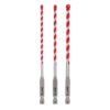 Milwaukee 48-20-9050 3pc SHOCKWAVE Carbide Hammer Drill Bit Kit Milwaukee 48-20-9050 3-Piece SHOCKWAVE Carbide Hammer Drill Bit Kit