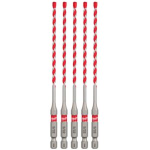 Milwaukee 48-20-9155 SHOCKWAVE IMPACT DUTY 5/32" x 4" x 6" Carbide Hammer Drill Bit 5-Pack