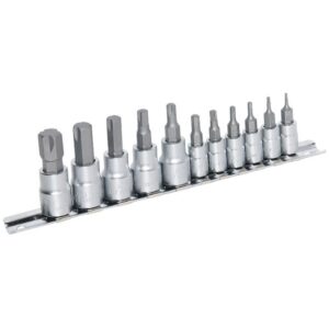 Jet 601809 JHBS-11M HEXTRACTOR 1/4″ and 3/8″ Metric Hex Bit Socket Set 11-Piece