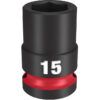 Milwaukee 49-66-6247 SHOCKWAVE™ Impact Duty 1/2" Drive 15MM Standard 6 Point Socket