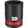 Milwaukee 49-66-6252 SHOCKWAVE™ Impact Duty 1/2" Drive 20MM Standard 6 Point Socket
