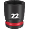 Milwaukee 49-66-6254 SHOCKWAVE™ Impact Duty 1/2" Drive 22MM Standard 6 Point Socket