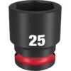 Milwaukee 49-66-6257 SHOCKWAVE™ Impact Duty 1/2" Drive 25MM Standard 6 Point Socket Milwaukee 49-66-6257 SHOCKWAVE™ Impact Duty 1/2" Drive 25MM Standard 6 Point Socket