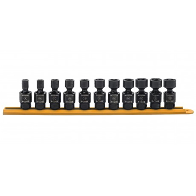 GEARWRENCH 1/4, 3/8, 1/2 Drive 6 Point Metric Impact Socket Set in