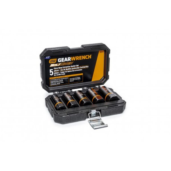 GearWrench 86070 1/2" Drive Bolt Biter™ Deep Extraction Socket Set 5-Piece