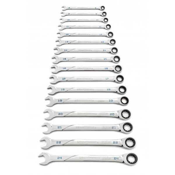 GearWrench 86427 120XP Universal Spline XL Ratcheting Combination Metric Wrench Set 16-Piece